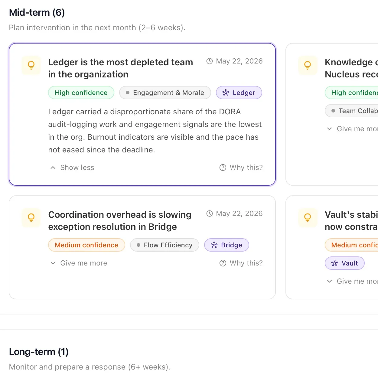 Spot attrition risk before it hits delivery
