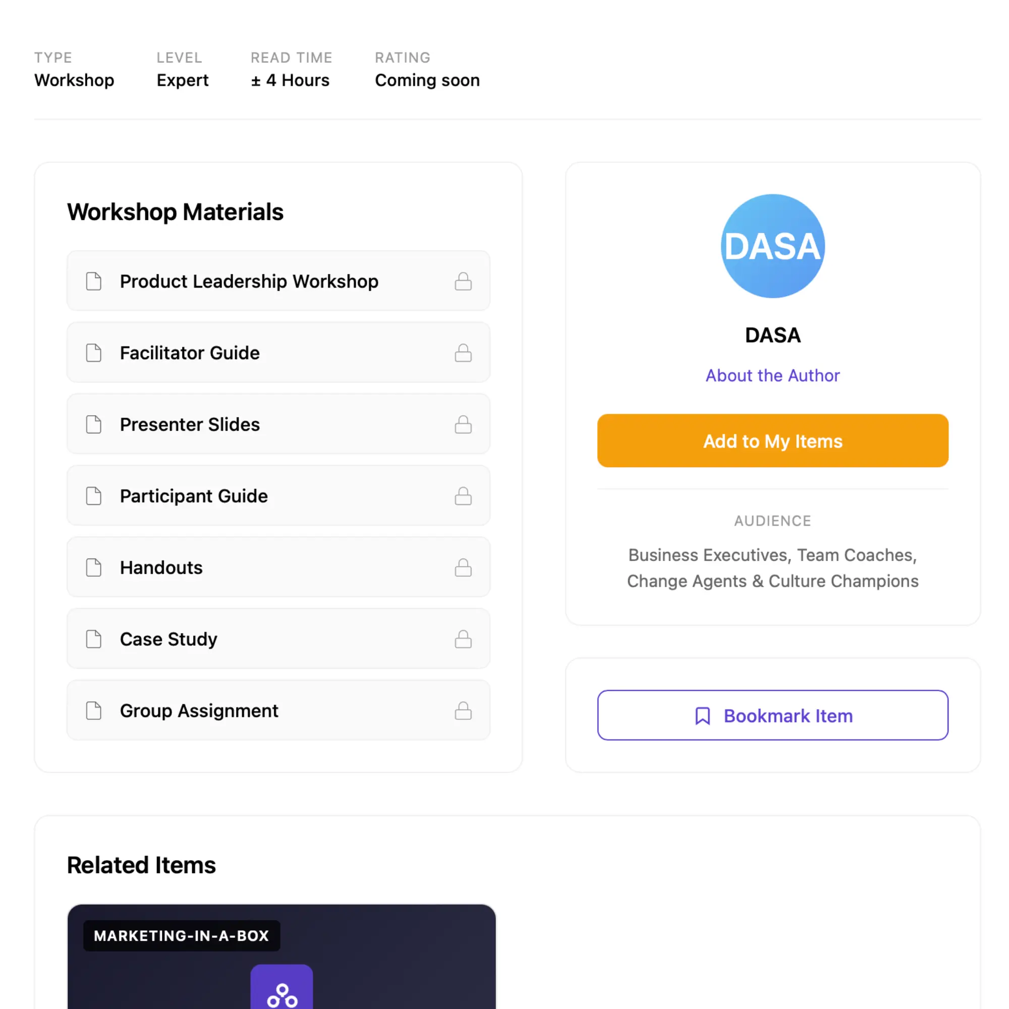 Scale success dashboard
